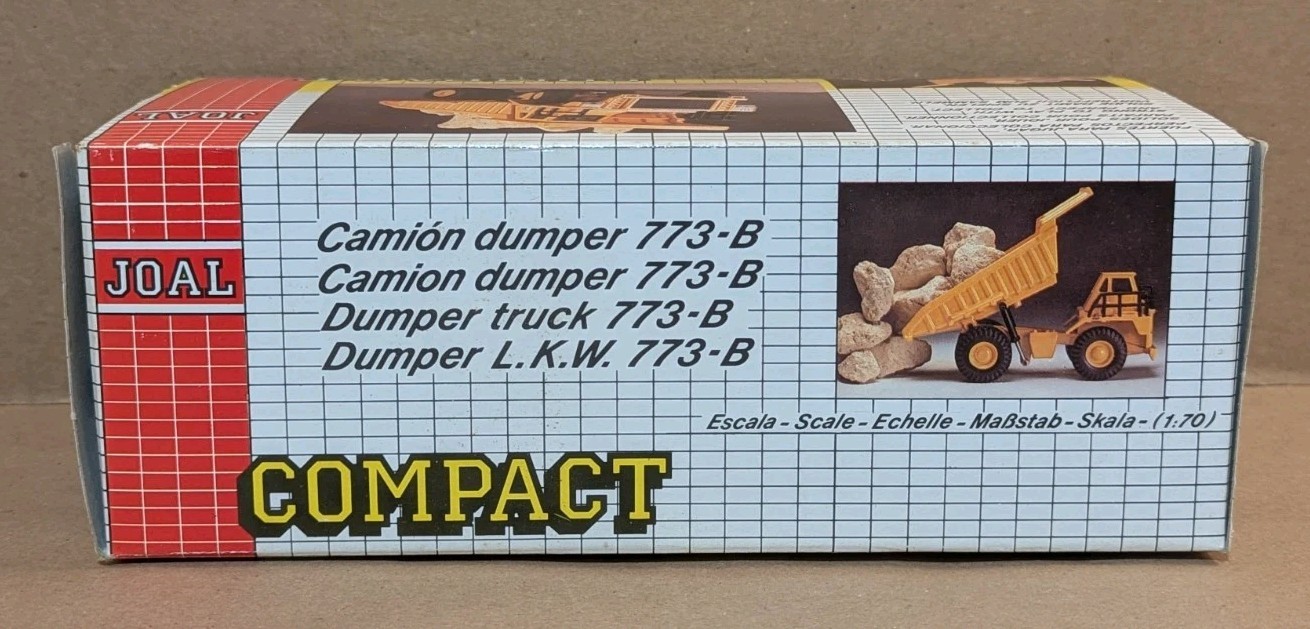 Joal Compact Caterpillar CAT 773-B Dumper Truck 1:70 Diecast NIB Made in Spain