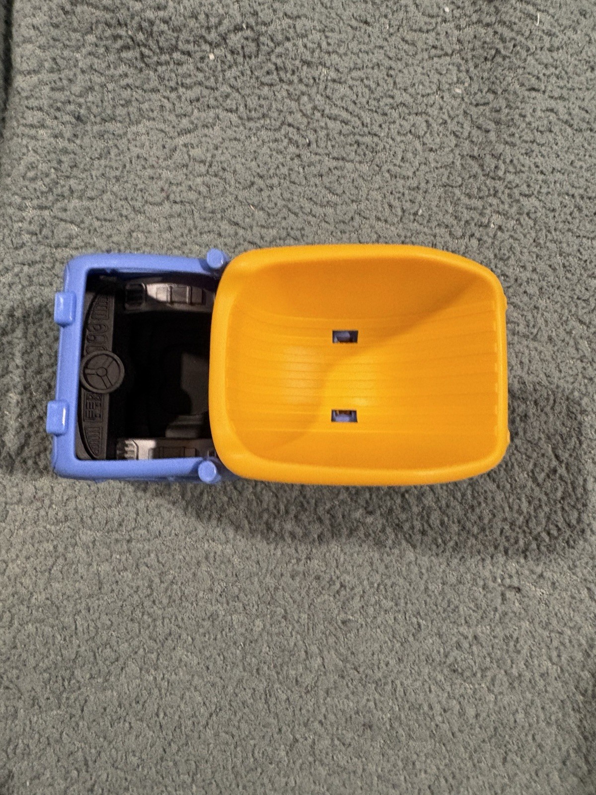 Blue & Yellow Plastic Dump Truck Construction Vehicle Toy Gray & Black Accents