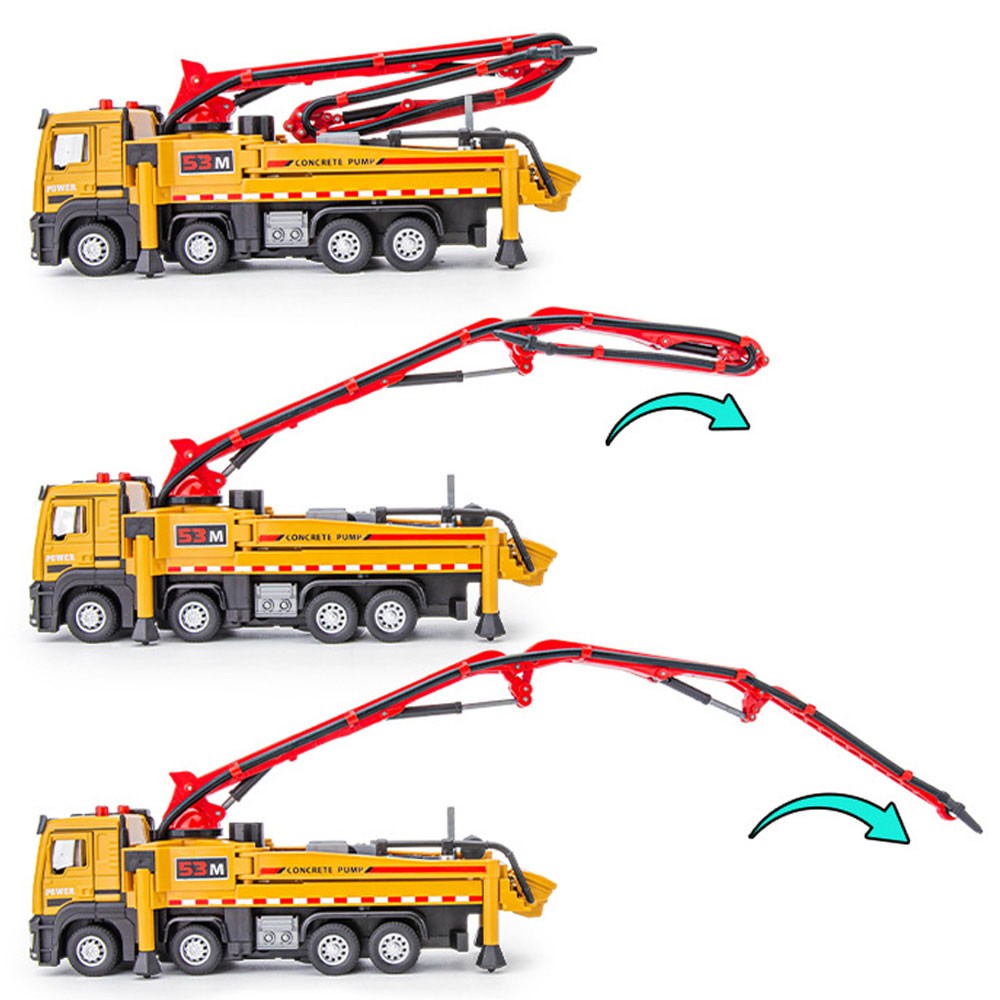 1:50 Concrete Pump Truck Toy Construction Vehicle Diecast Toy Cars Toys for Boys
