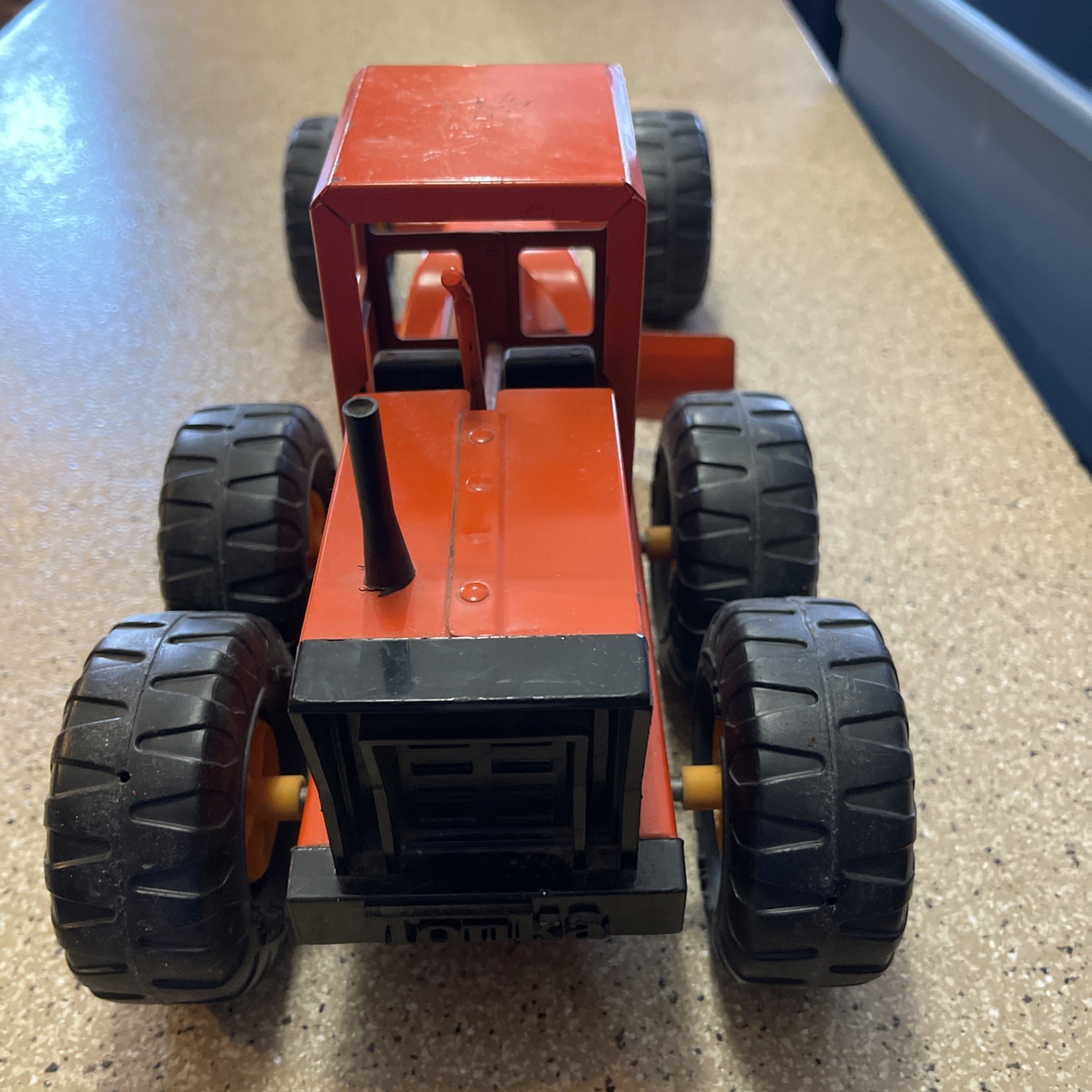VTG 1970’s Tonka Pressed Steel Orange Road Grader- MR-970 Wheels
