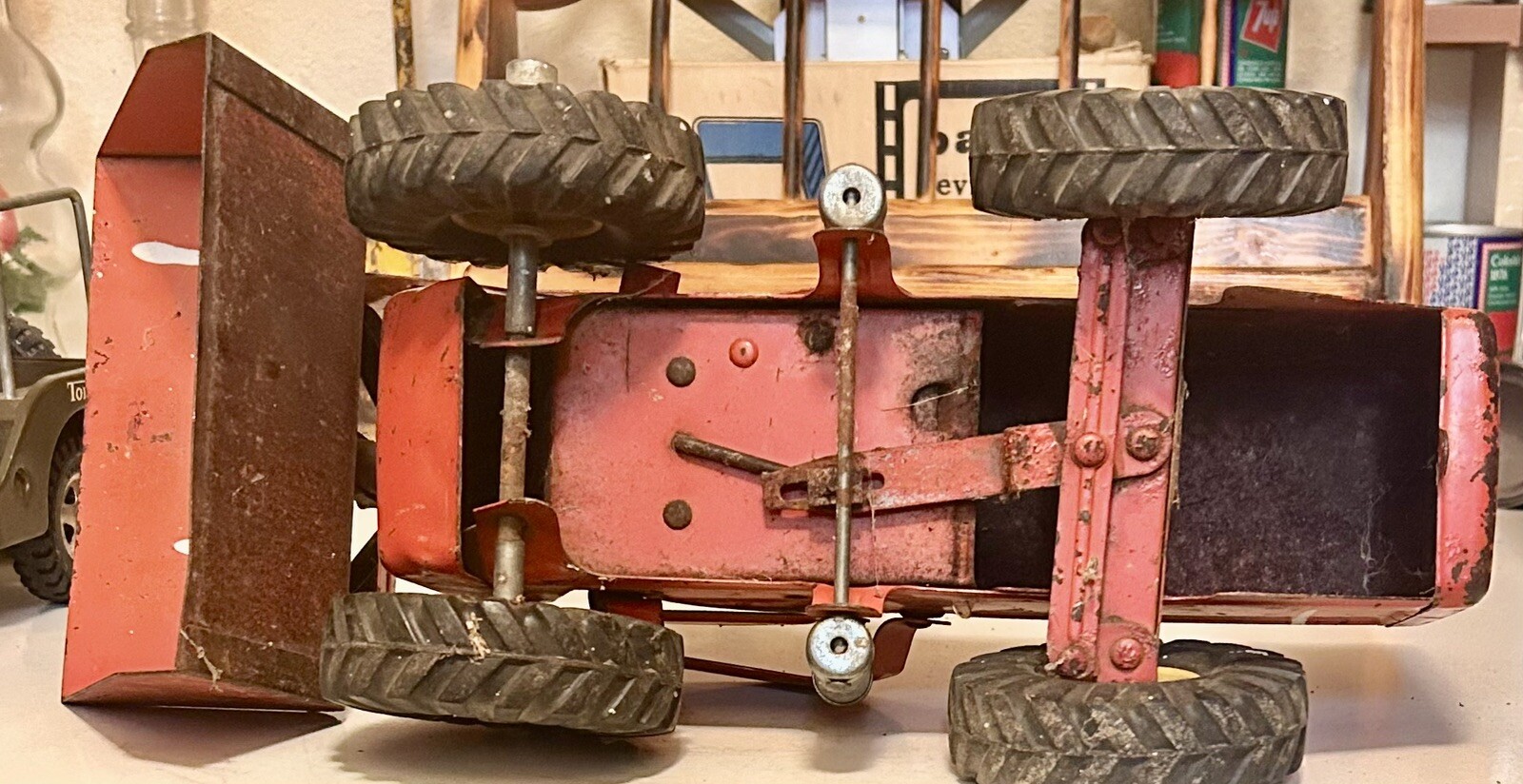 Vintage 50’s Pressed Steel Nylint Toys Red Hough Payloader Original