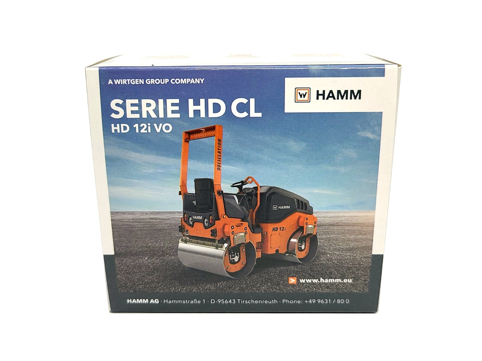 Hamm HD12i VO Smooth Roller Compactor – NZG 1:50 Scale Diecast Model #1087/1 New