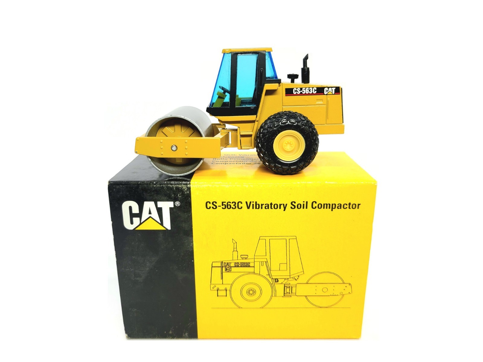 Cat CS-563C Smooth Roller Compactor with Cab – NZG 1:50 Scale Model #4011 New
