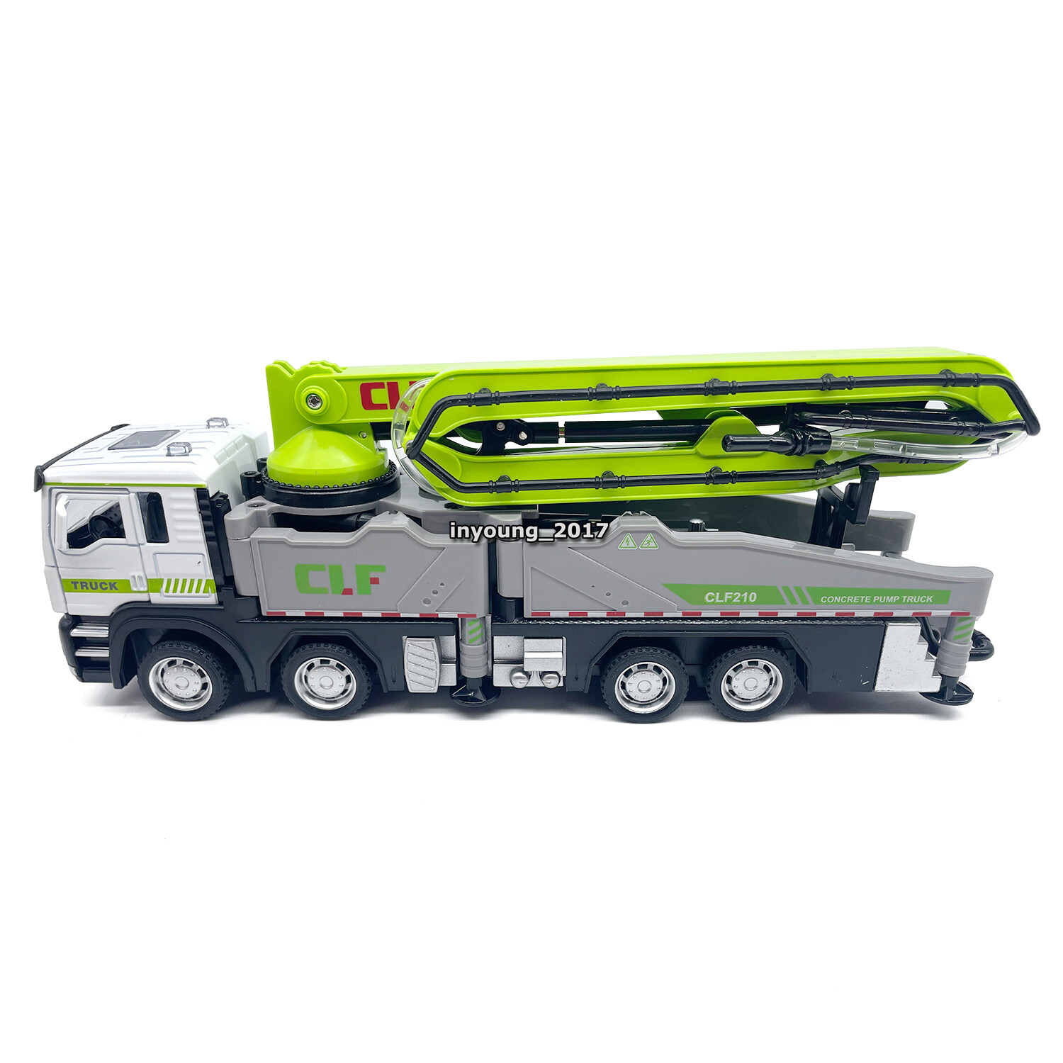 1:60 Concrete Pump Truck Toy Diecast Construction Toy Truck with Light Sound