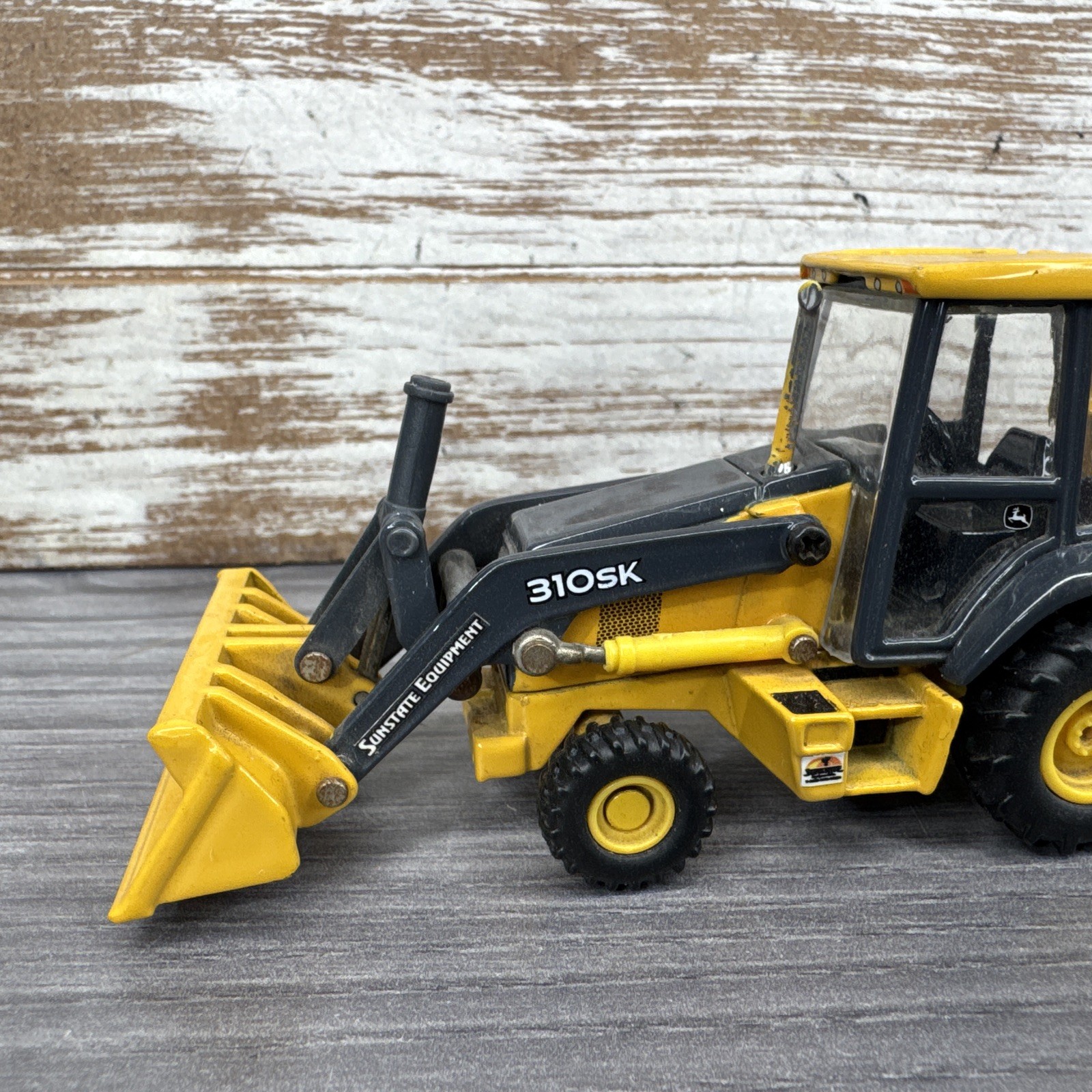 John Deere Ertl Diecast 1/50 Scale Yellow 310 SK Backhoe Loader Construction