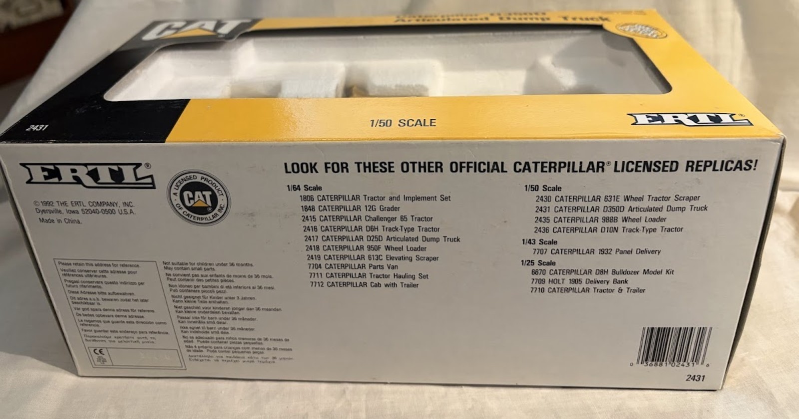 ERTL Caterpiller D350D Articulated Dump Truck New In Box