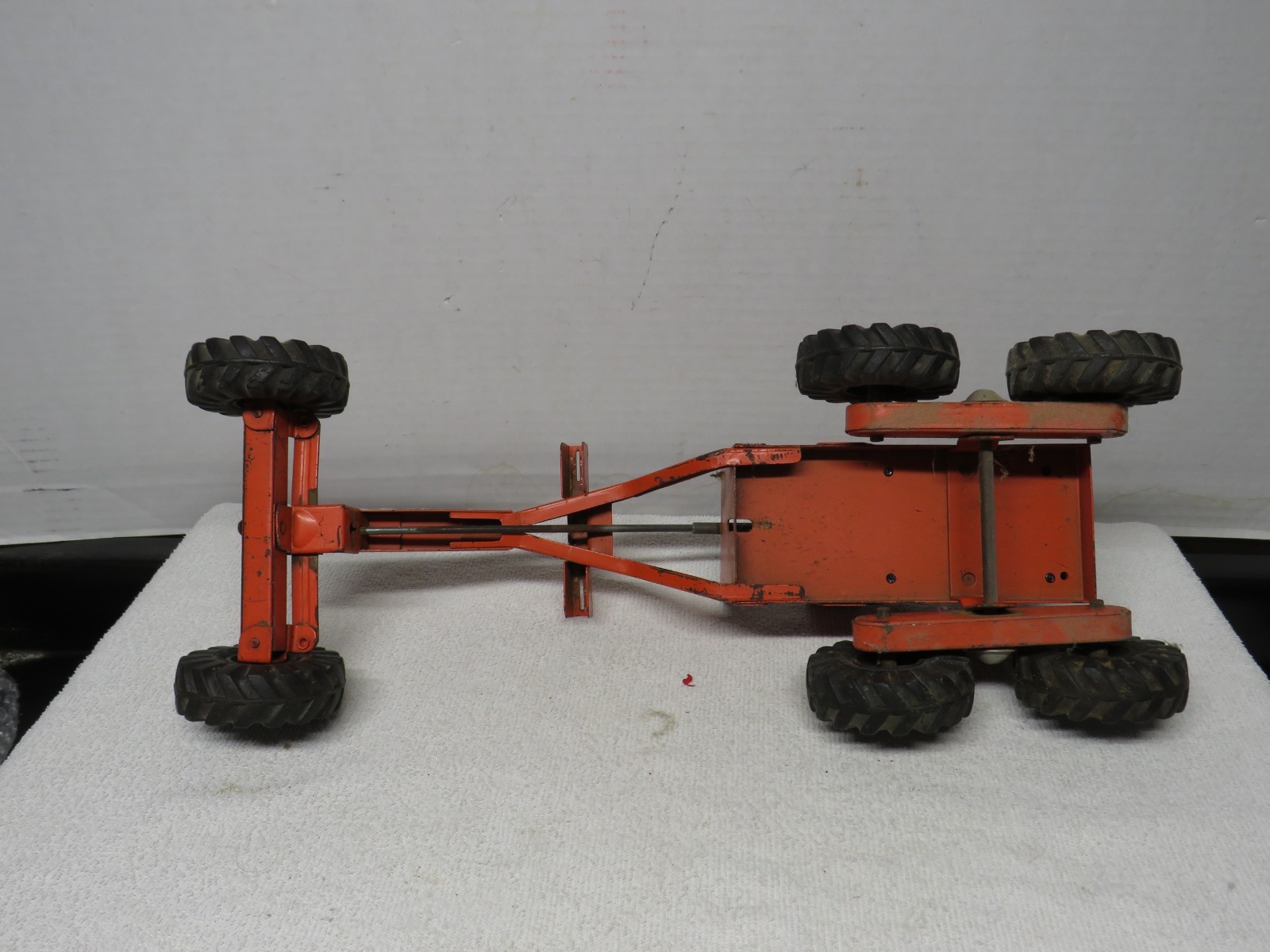 Vintage 1950’s Orange Nylint Toys Road Grader Pressed Steel Construction Vehicle