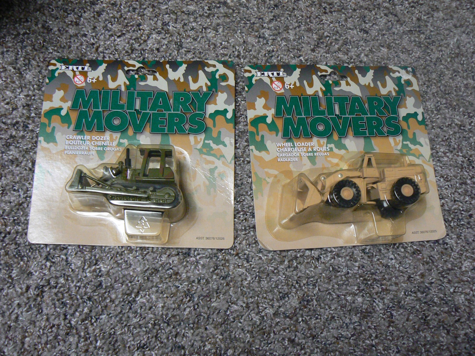 1/64 Ertl Military Movers Crawler Dozer & Wheel Loader 1999 Brand New in Package