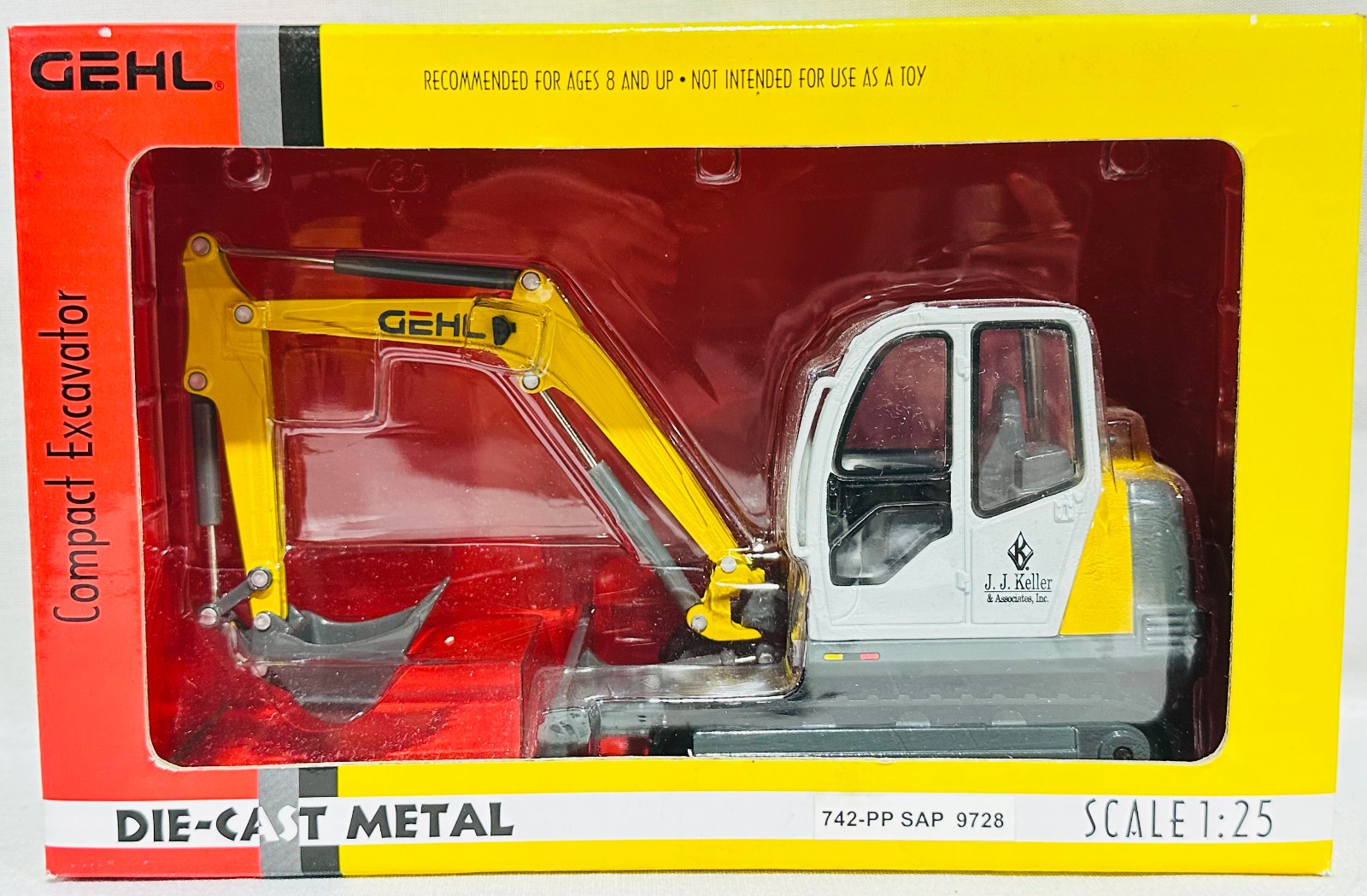 Gehl/J.J. Keller GE 602 Compact Excavator By DCP 1/25th Scale