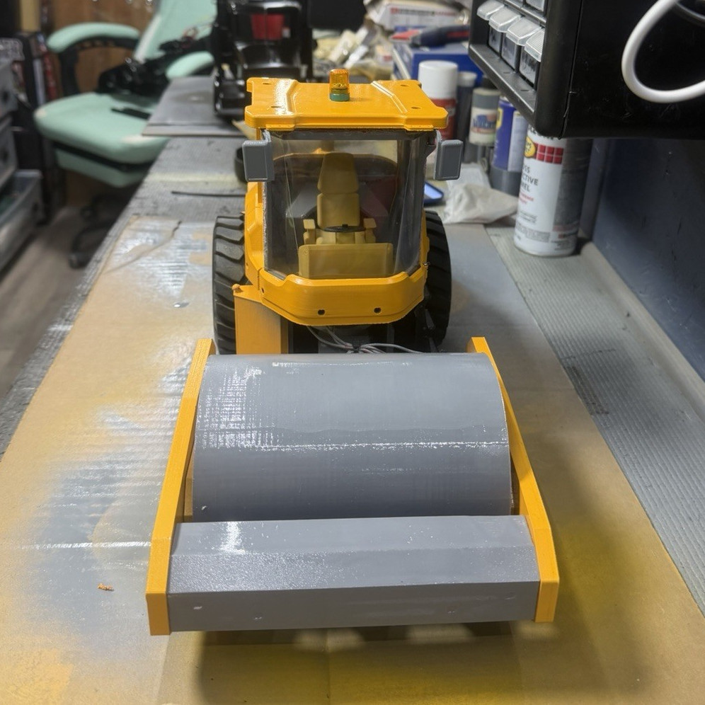 Fully 3d printed and operational vibrating roller radio controlled 1/14 scale