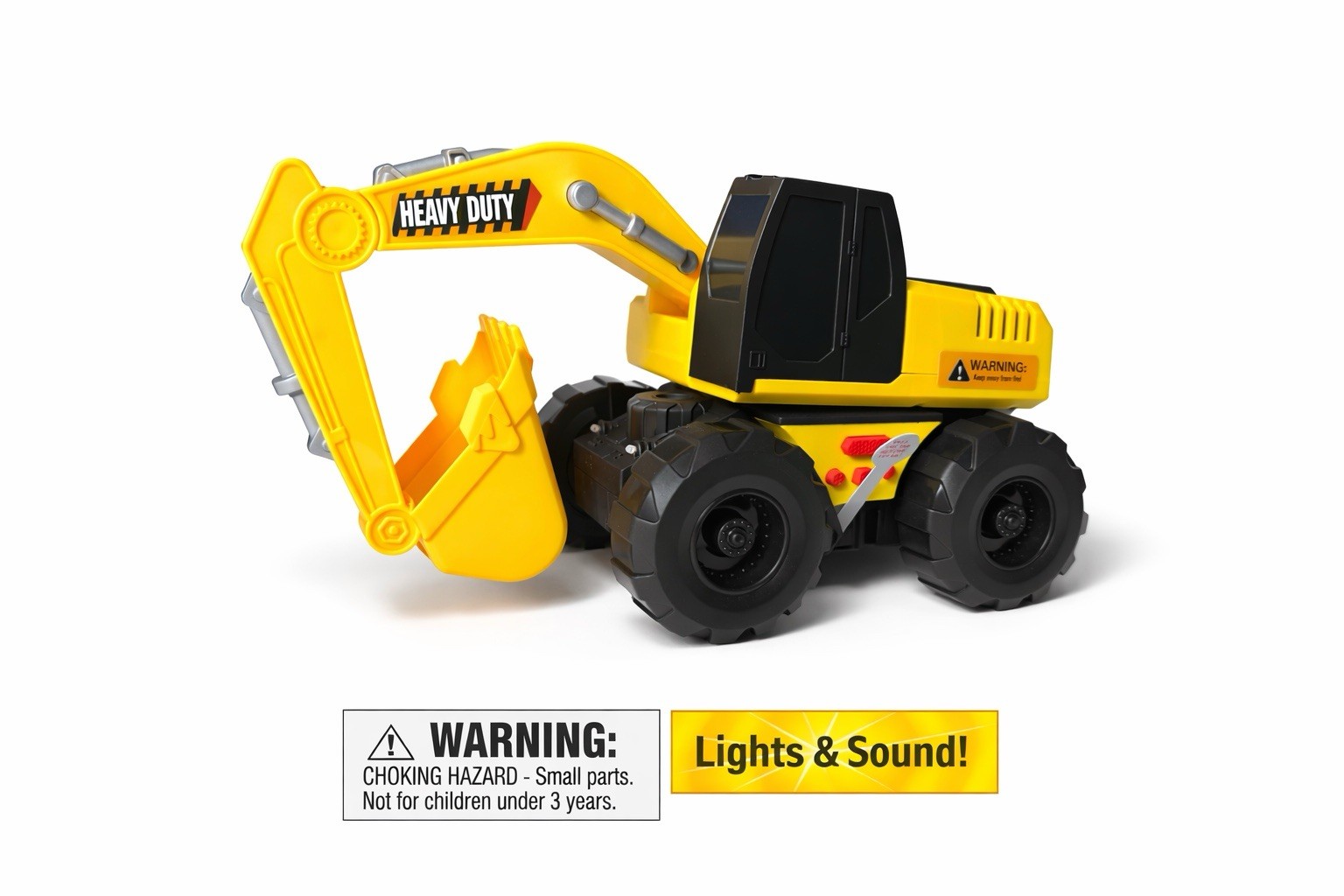 Turbo Wheels Heavy Duty Construction Truck Excavator Toy Lights & Sound Age 3+