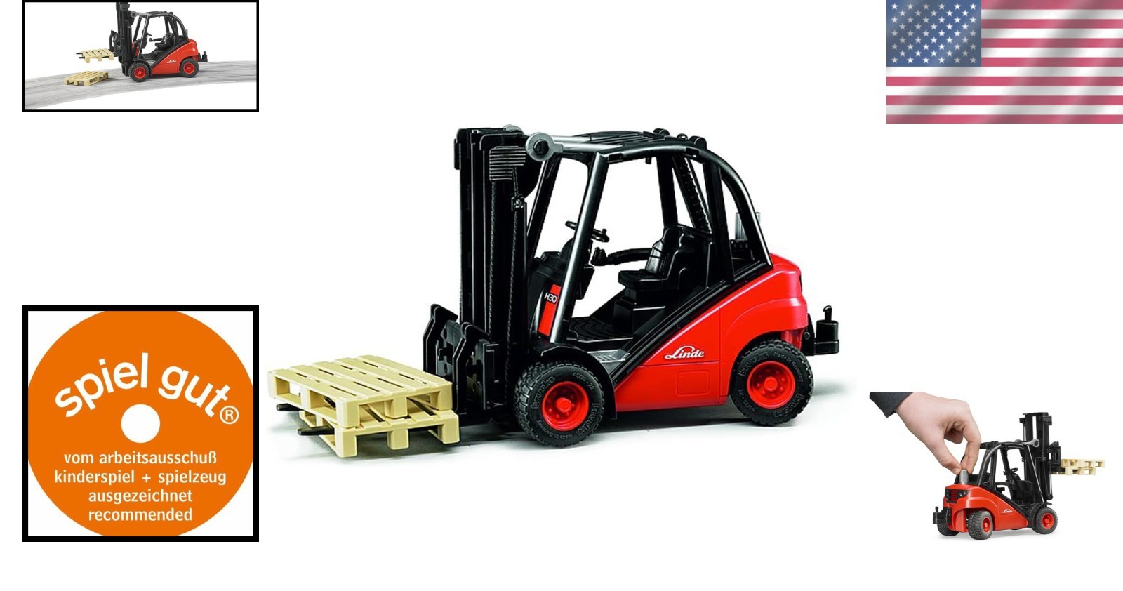 Educational Linde Forklift H30D with Hydraulic Control & 2 Included Pallets