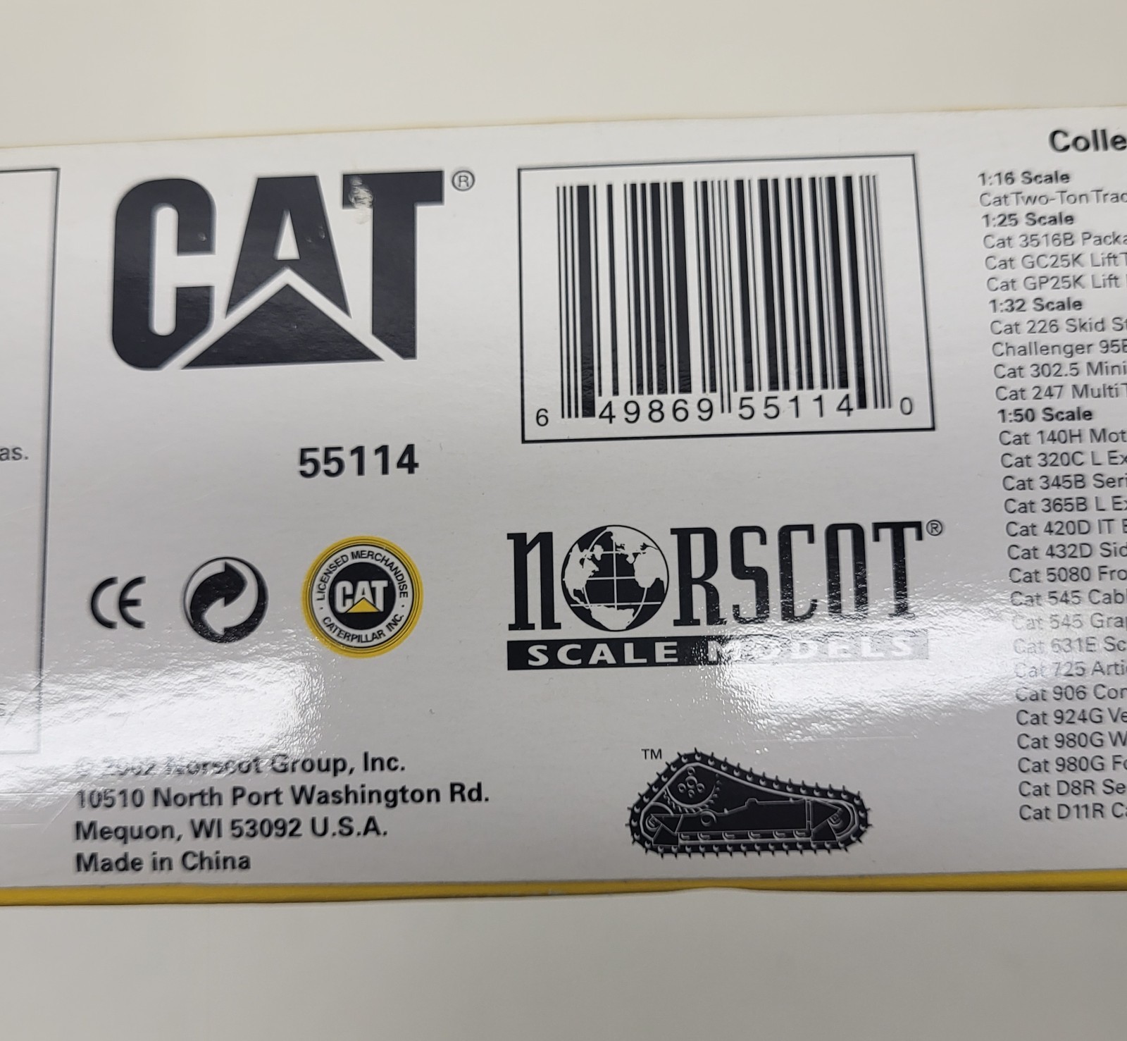 Cat Construction Gift Set 1:64 Scale Norscot Motor Grader Track Tractor Scraper