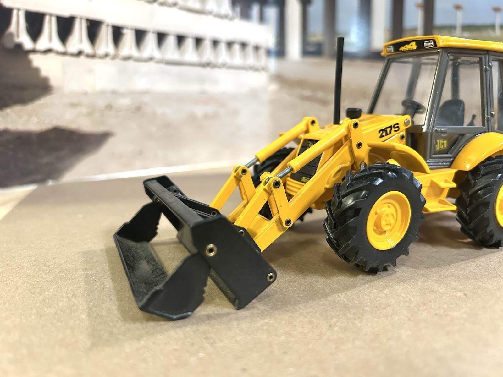 Joal Precision Diecast 1/35 Scale JCB 217S 4x4x4 Backhoe-Loader w/ Original Box!