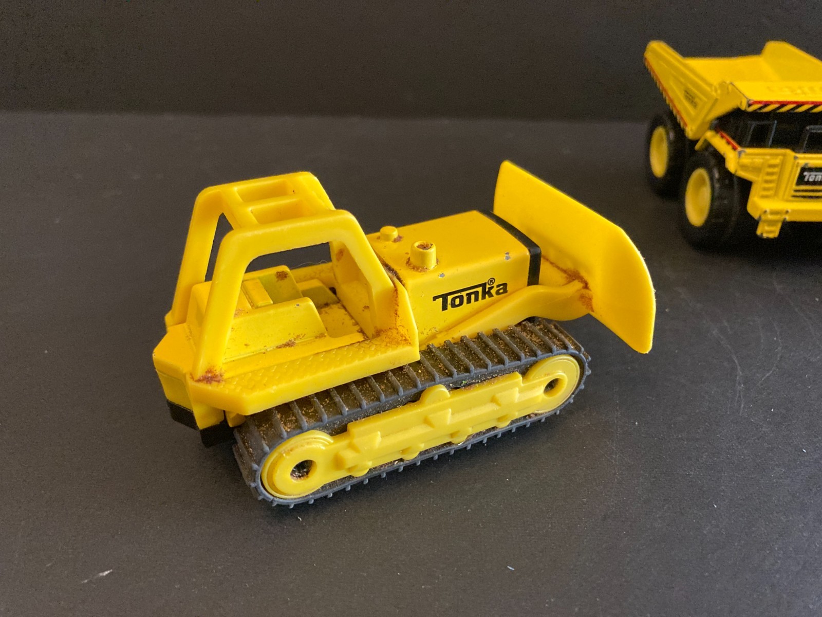 Tonka Metal Movers Construction Vehicles Lot of 3 Diecast Dump Truck Bulldozer