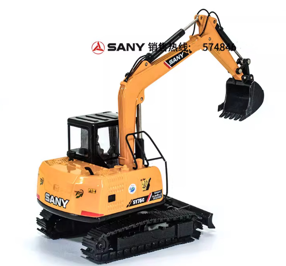 1:35 SANY SY75C-9 Excavator Construction Machine Equipment Diecast Model