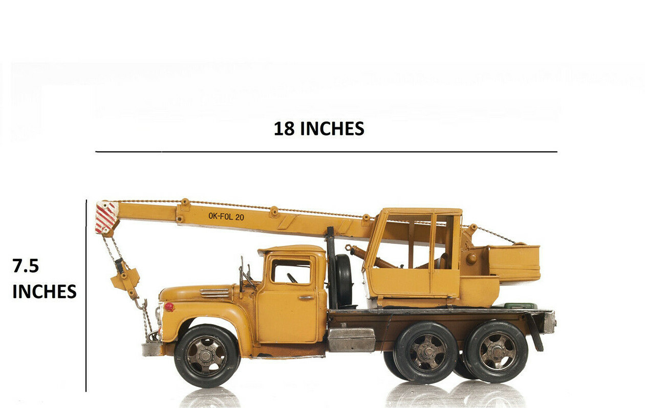 Mobile Crane Boom Truck Metal Model 18″ Collector Construction Equipment Vehicle