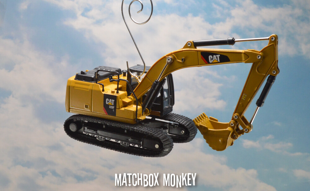 Custom Caterpillar CAT 320F L Excavator 1/64 Christmas Tree Ornament Deere Volvo