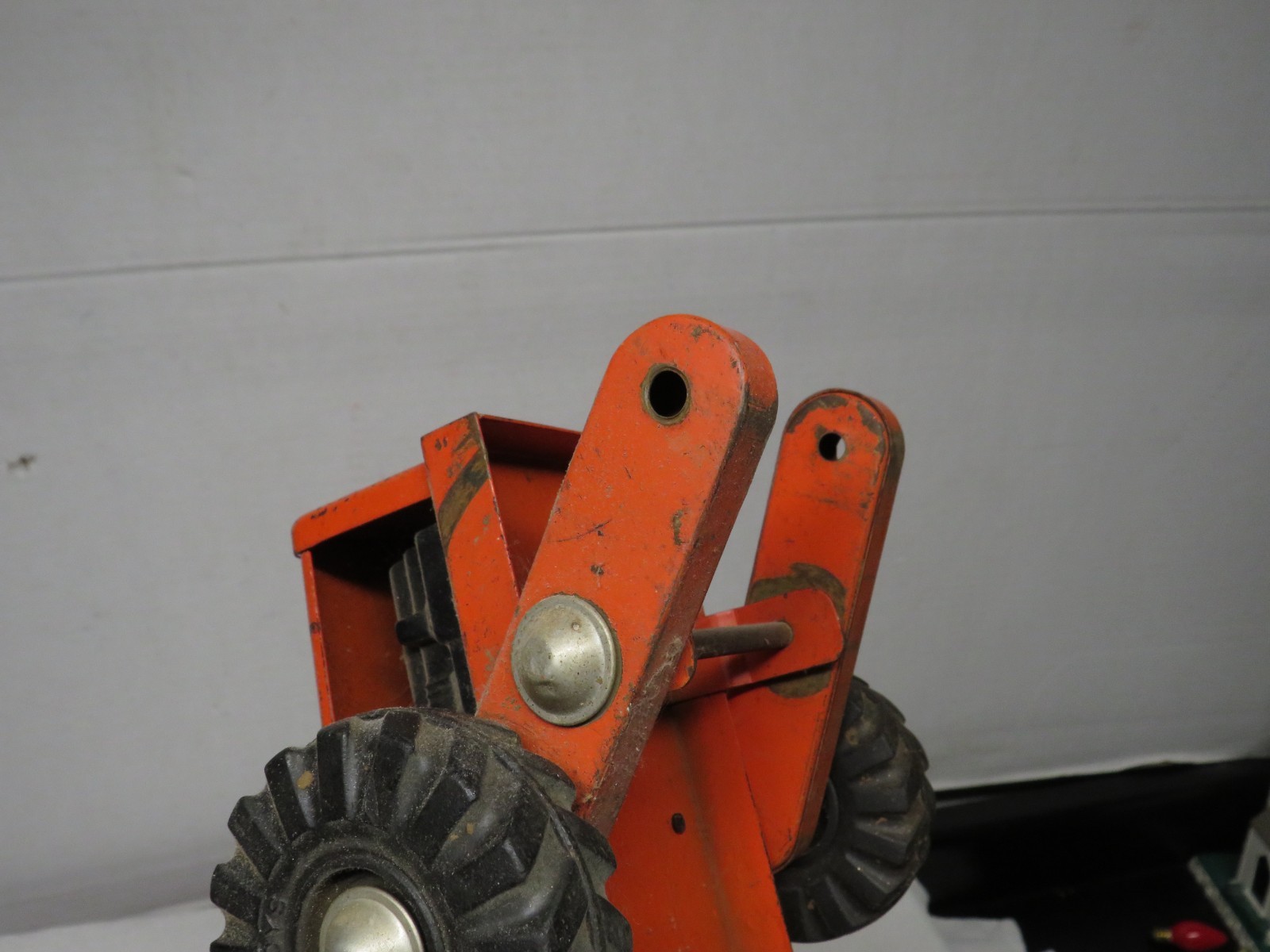Vintage 1950’s Orange Nylint Toys Road Grader Pressed Steel Construction Vehicle