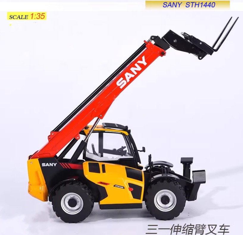 1:35 SANY STH1440 Telescopic Handler Construct Machine Equipment Diecast Model