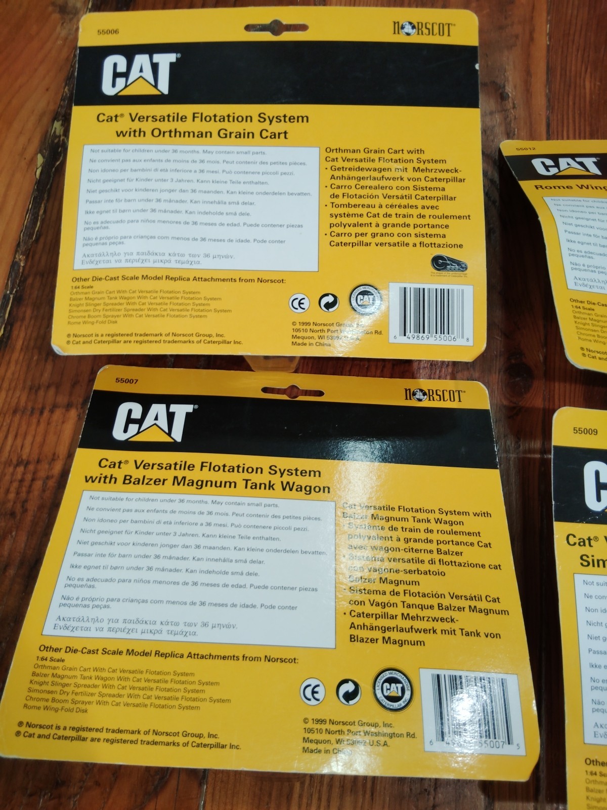 ERTL Caterpillar Die Cast Lot of 4 NEW Please Read Description