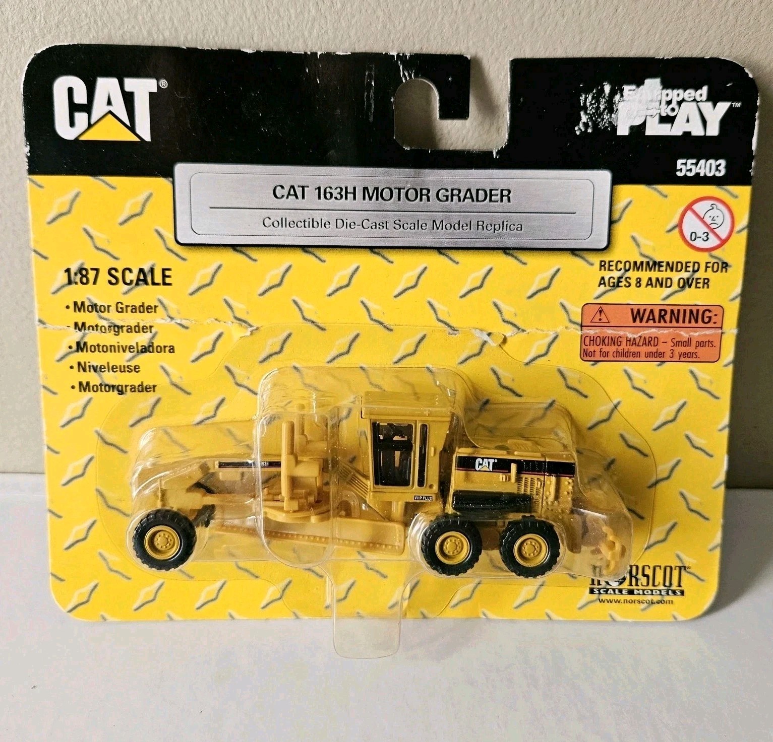 2005 Cat Norscot Diecast 1:87 Scale 163H Motor Grader 55403