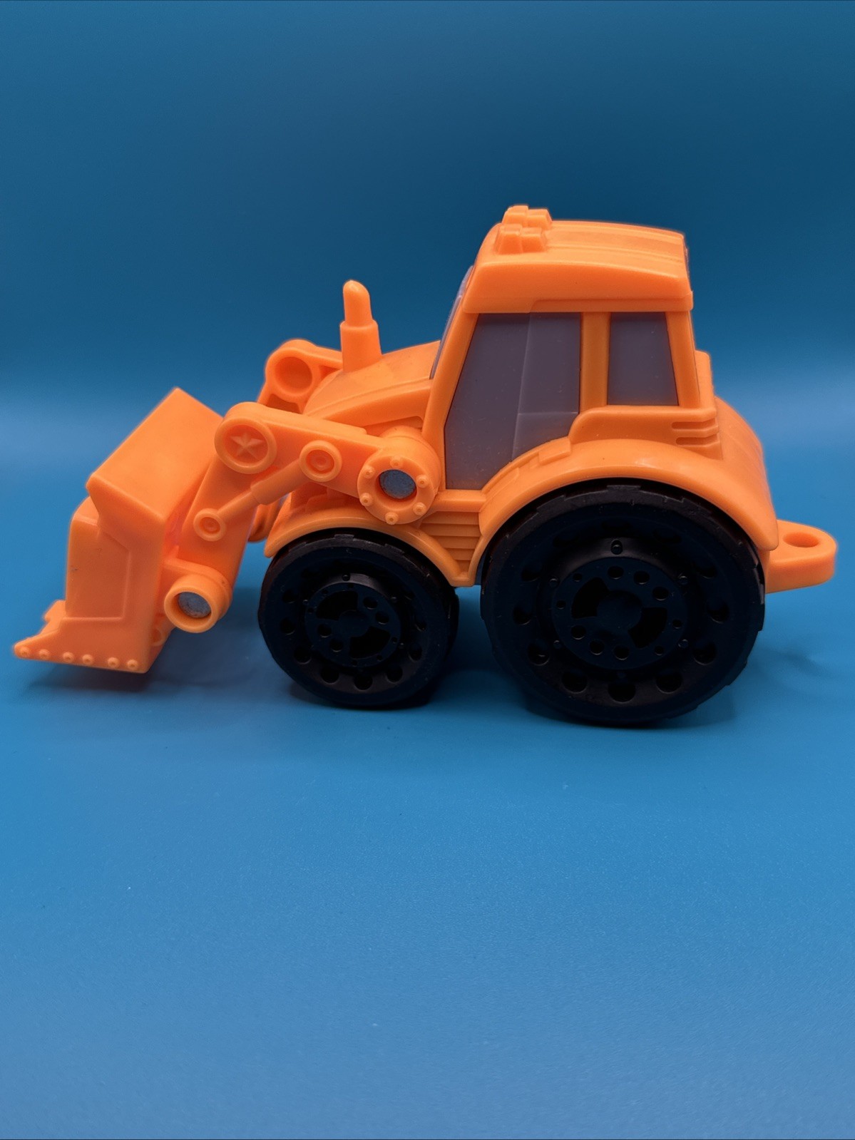 Hasbro Tonka Front End Loader Orange Kids Toy Black Wheels Lift Up Down Scoop