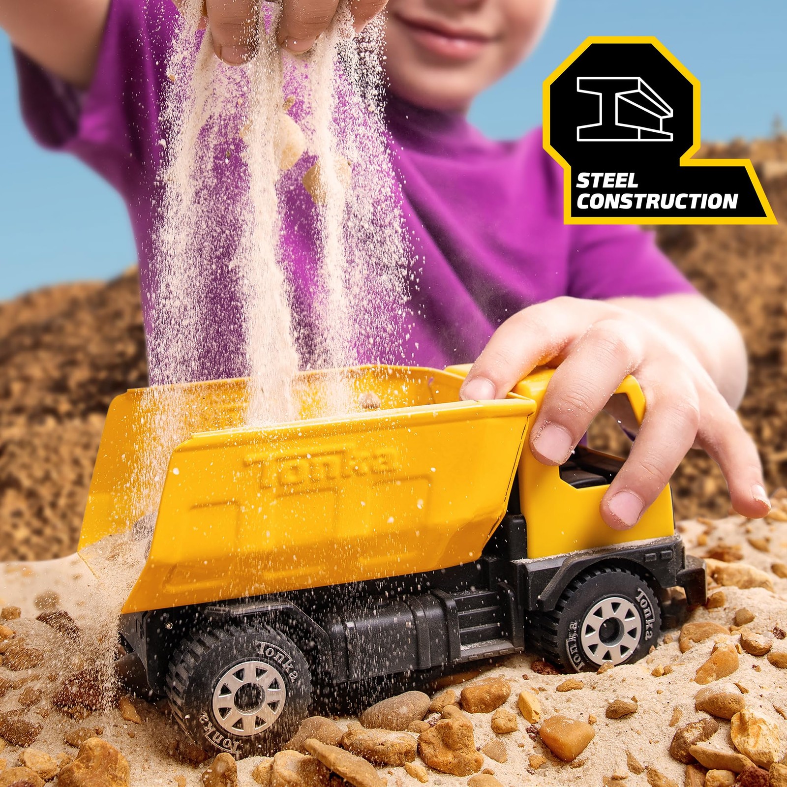 – Steel Classics Giga Series – Dump Truck & Bulldozer, 2-Pack