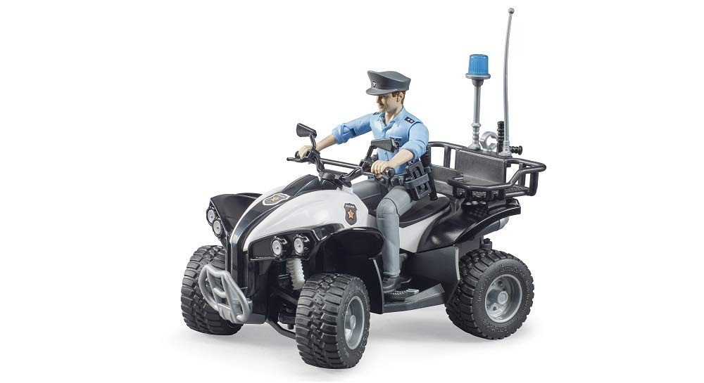 Bruder Police Quad Bike Toy Set With Figure Realistic Design For Kids