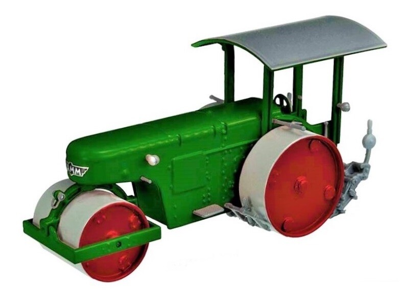 NZG 627-3 Hamm DL10 3-Wheel Historical Asphalt Roller – Green 1/50 Die-cast MIB