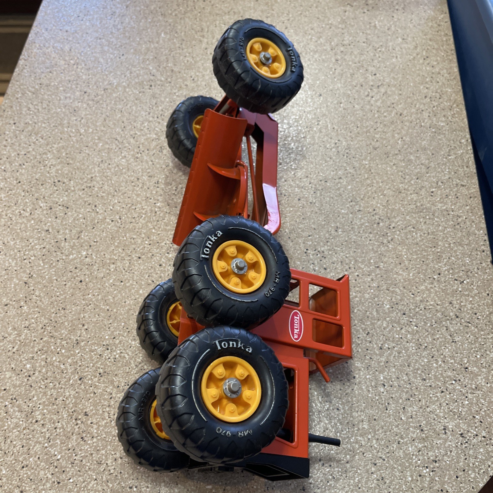 VTG 1970’s Tonka Pressed Steel Orange Road Grader- MR-970 Wheels