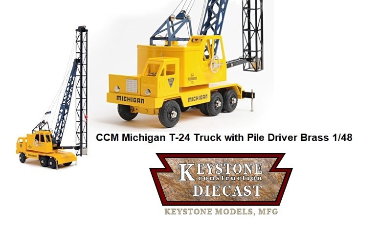 CCM Michigan T-24 Truck Crane with Pile Driver Brass 1/48 NIB Released: 2010