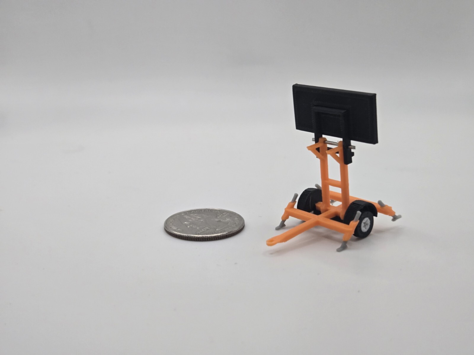 1/87 Scale Tilting Arrow Board Trailer