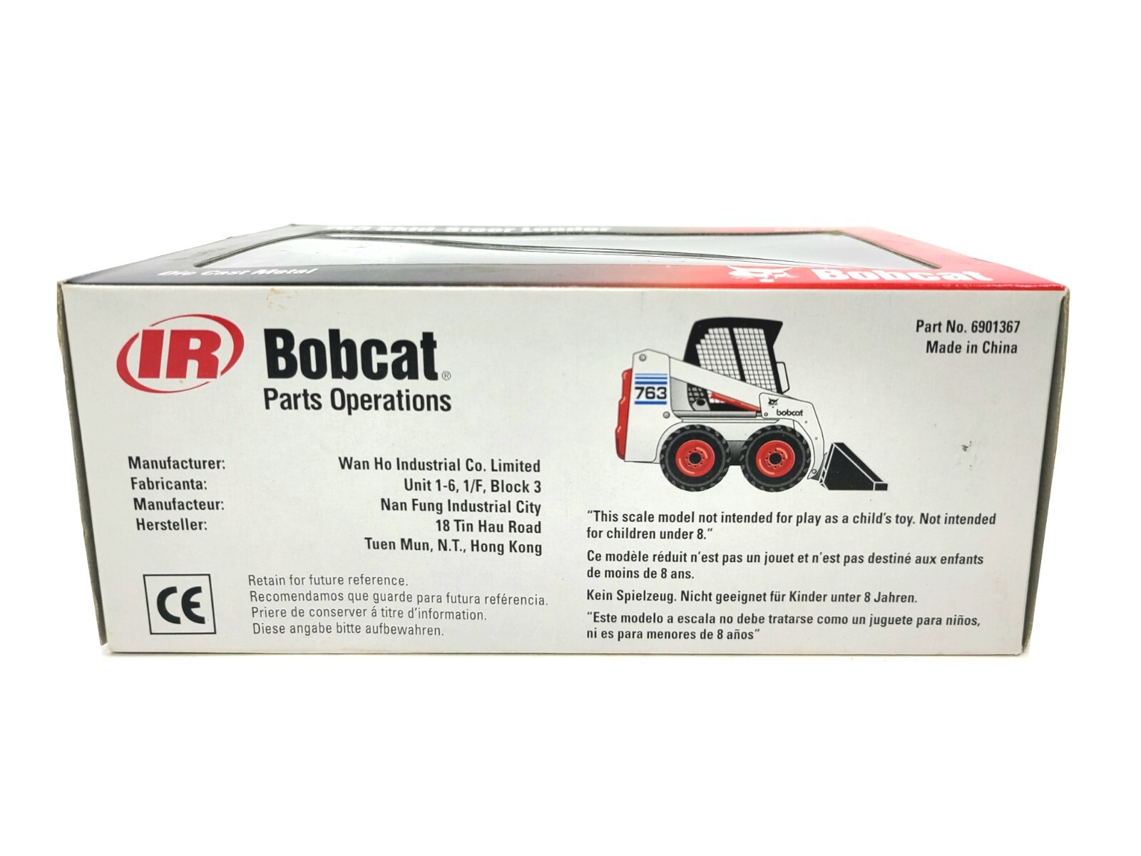 Bobcat 763 Blue Skid-Steer Loader – Wan Ho 1:25 Scale Diecast Model #6901367 New