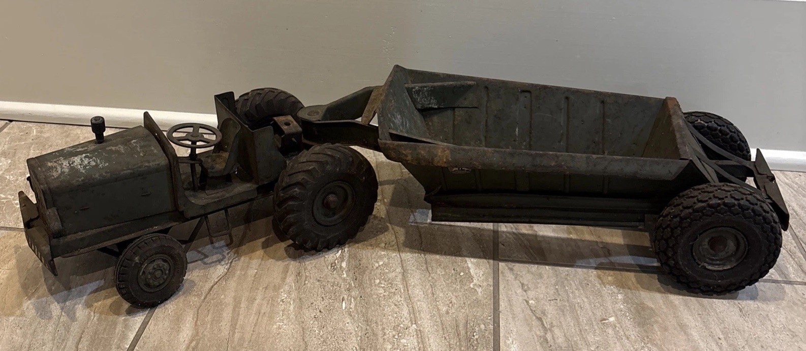 1950s VTG Doepke Euclid The Pioneer Dump Earth Mover Hauler Truck Trailer