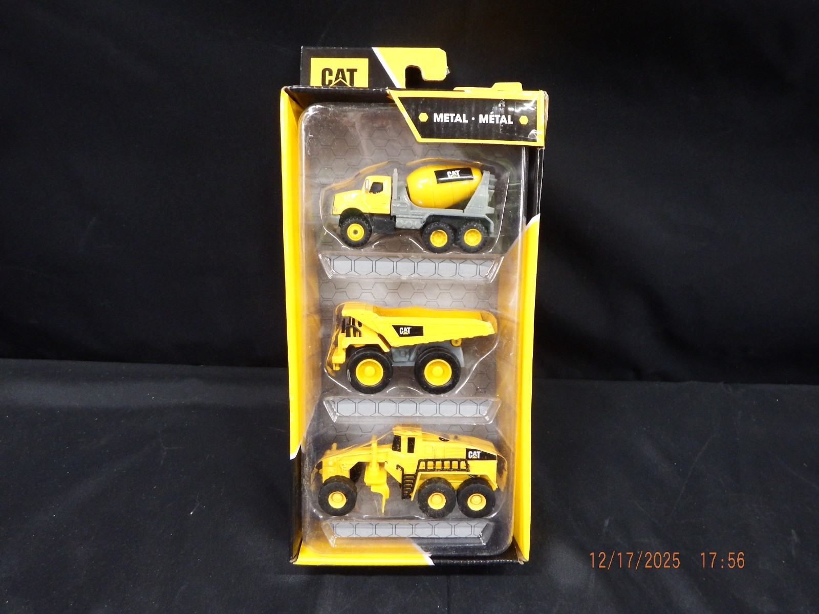 CAT Die Cast Metal Minature 1:64 Construction Equipment-3 Pak-NIB-C212
