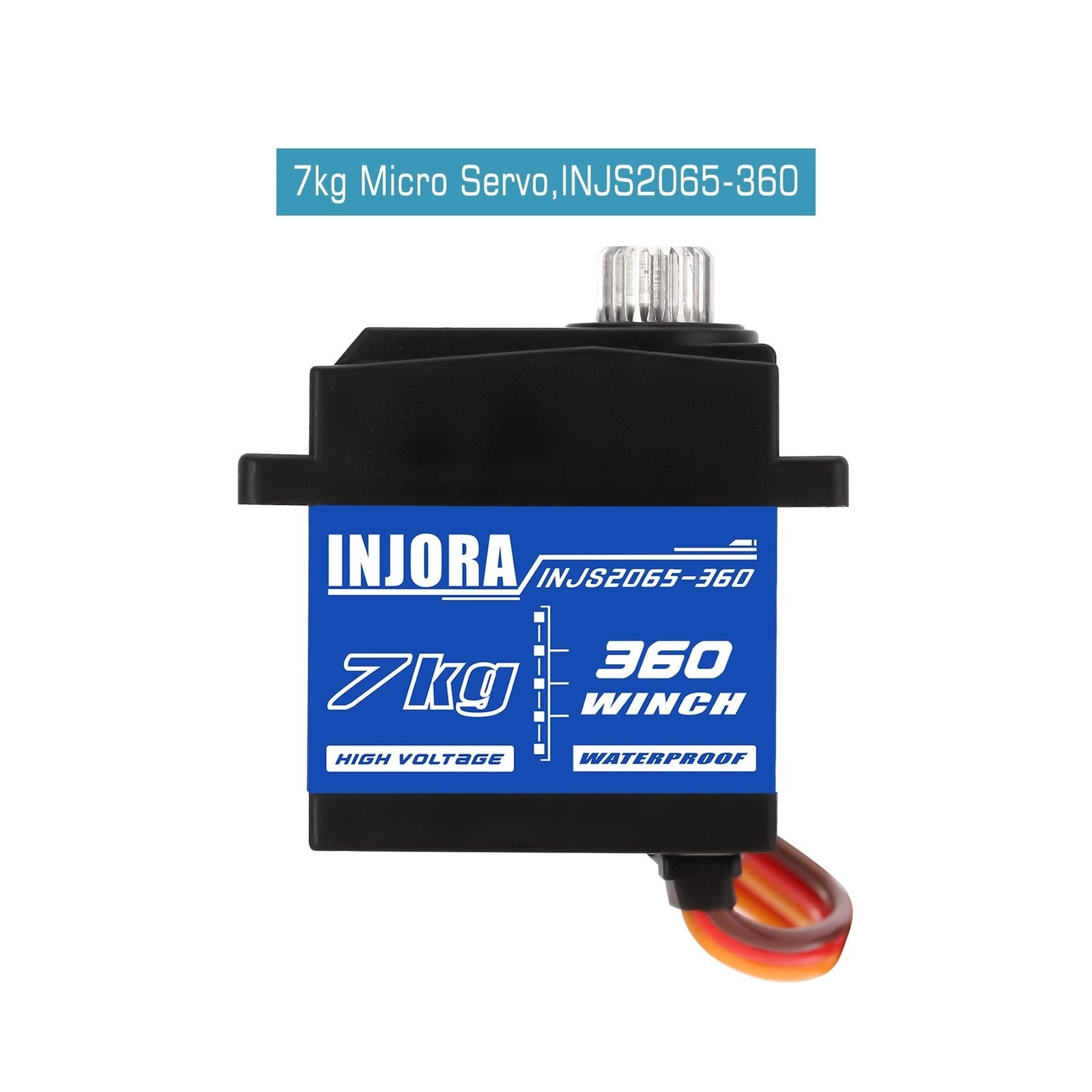 INJORA Tow Truck Crane Kit & 7KG INJS2065-360 Winch Servo for 1/24 SCX24(Black