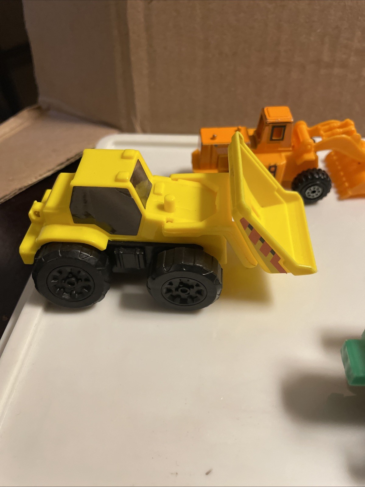 Construction Vehicles Plastic Tractor Excavator Dump Truck Lot of 5 A1