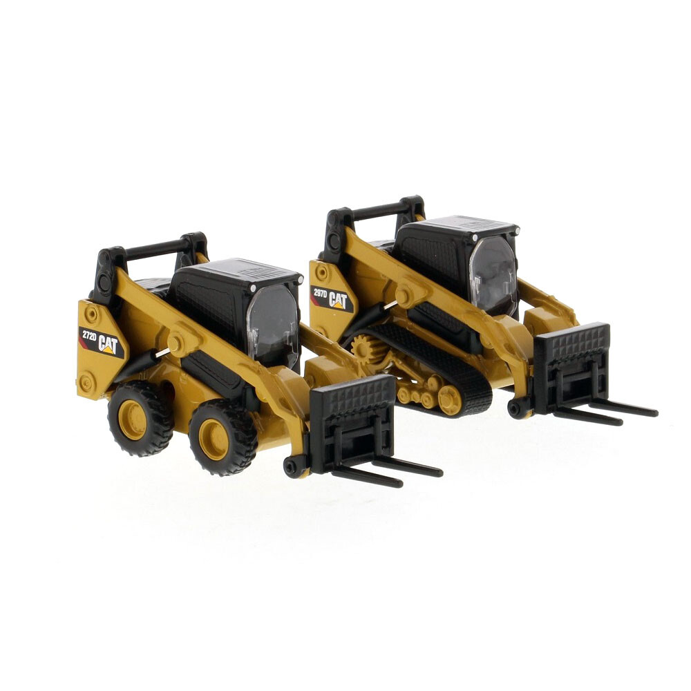 Diecast Masters 85693 Cat 272D2 Skid Steer & 297D2 Track Loaders 1/64 Scale