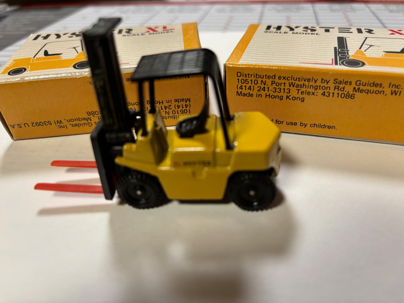 Hyster XL Scale Model Forklift Truck Sales Guides Inc. WI Adult Collectible Toy