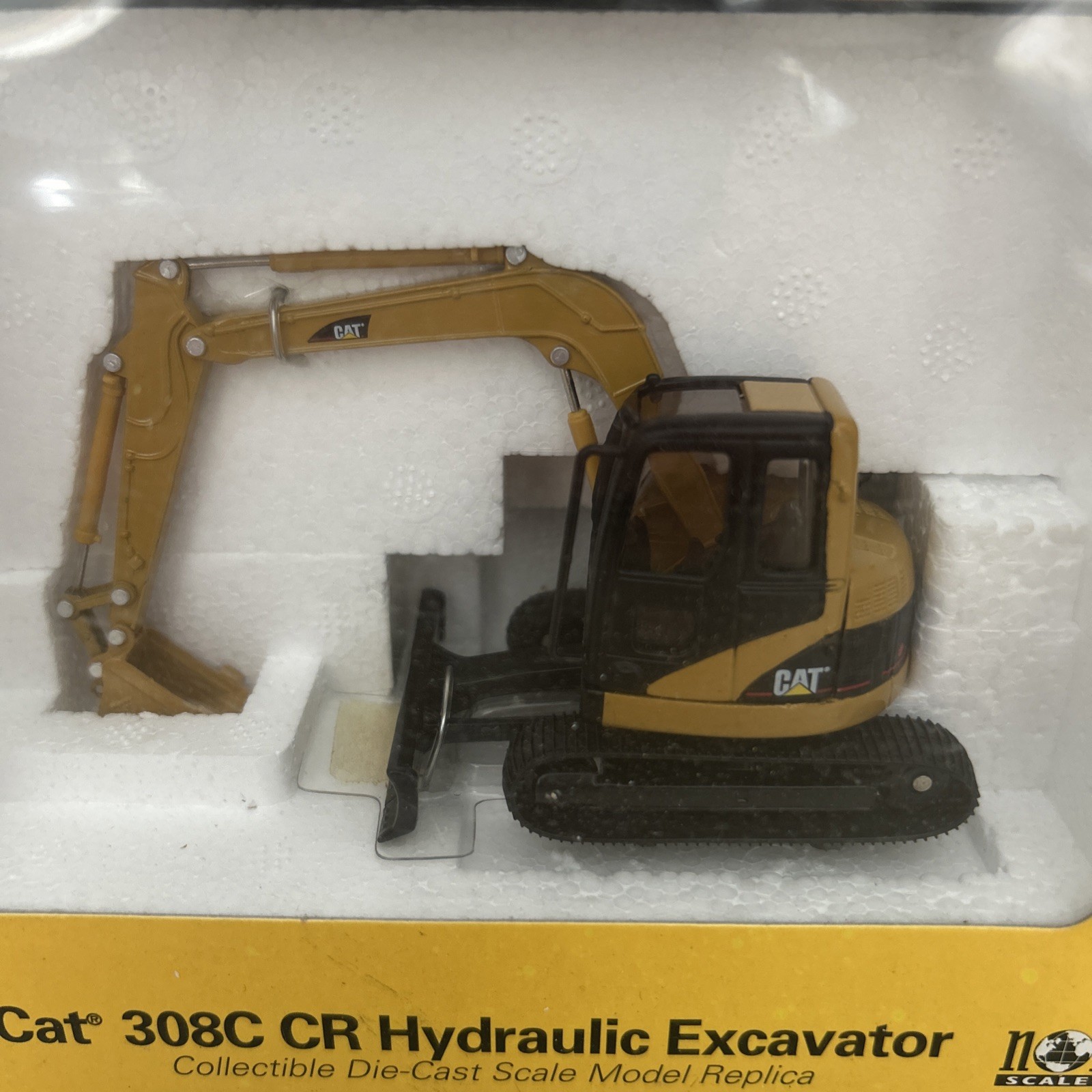 NORSCOT CAT 1:50 55129 308C CR Hydraulic Excavator Yellow box 4