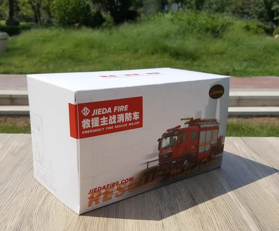 1:43 MAN JIEDA Fire Emergency Fire Rescue Major Fire Truck Engine Diecast Model