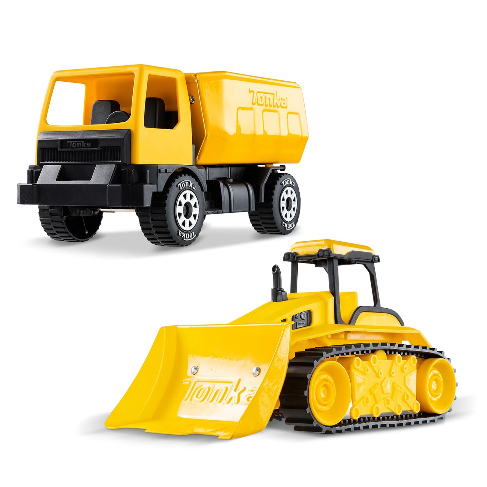 Tonka – Steel Classics Giga Series – Dump Truck & Bulldozer, 2-Pack