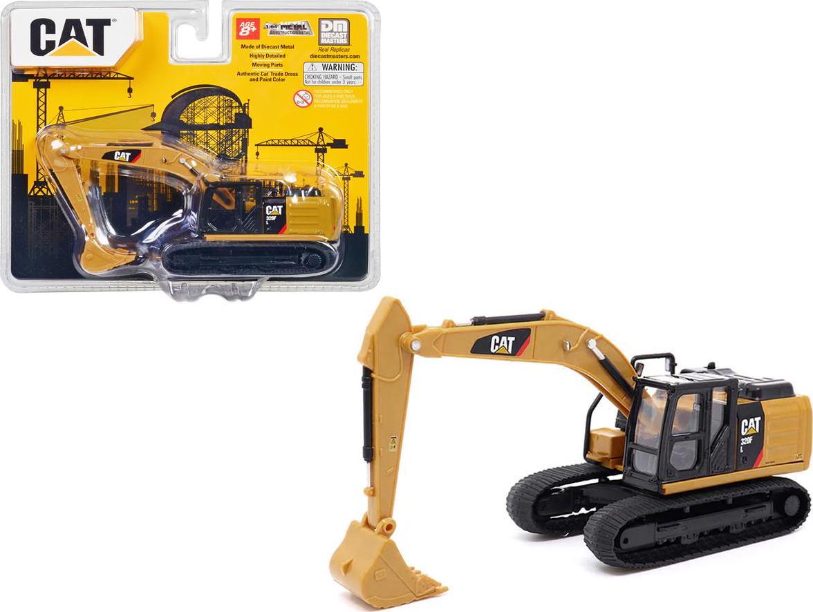 CAT Caterpillar 320F L Hydraulic Excavator Yellow and Black 1/64 Diecast Model