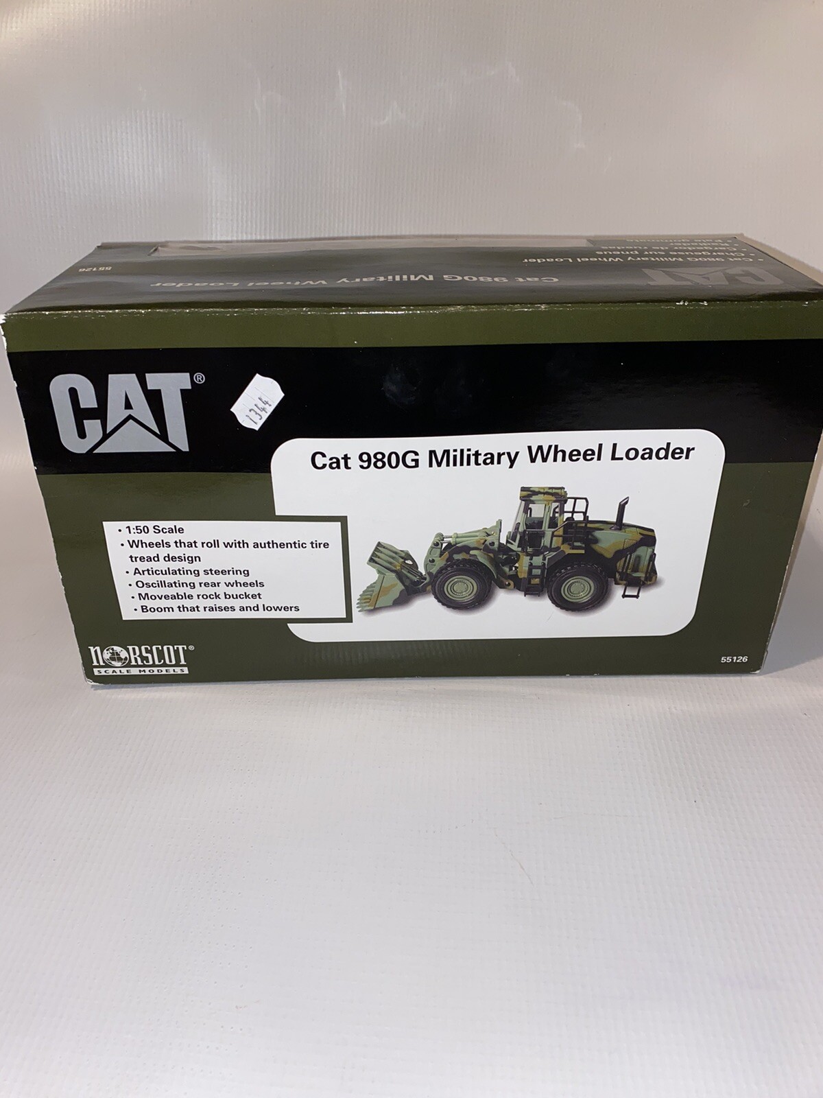 NORSCOT #55126 MILITARY CATERPILLAR 980G WHEEL LOADER NIB 1/50 SCALE NIB