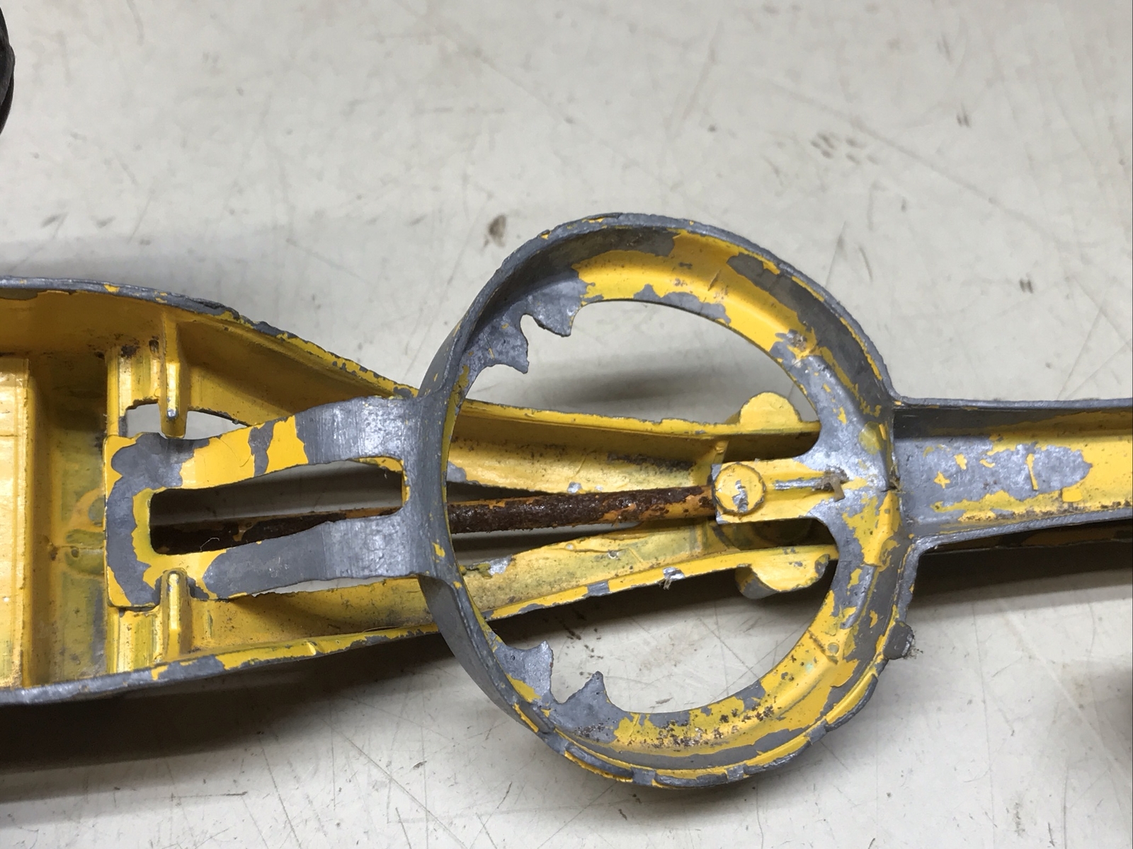 Hubley Kiddie Toy Road Grader Yellow No 481 Die Cast Parts Or Repair