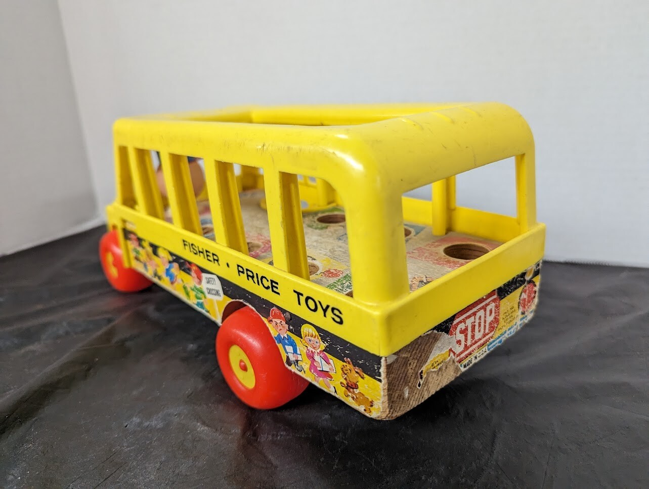 Vintage Fisher Price Little People School Bus 192 Original Authentic