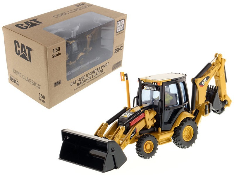 CAT Caterpillar 420E Center Pivot Backhoe Loader with Working Tools with Operato