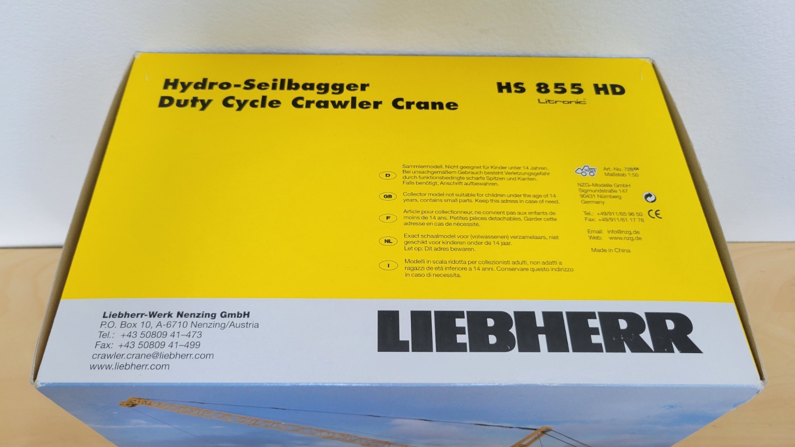 1/50 NZG 728/04 Liebherr HS 855 HD Dragline Crane (Weldex)