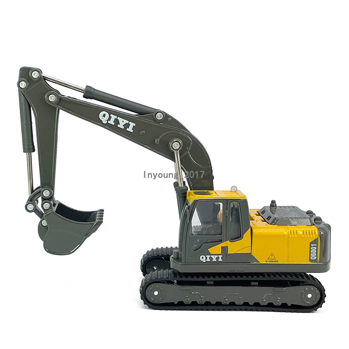 Excavator Toy Truck Construction Vehicle Diecast Toy Car with Light Sound Gray